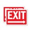 Signmission Exit Sign, Plastic, 14 in W, 10 in H, Exit Right OS-2PACK-MISC-P-1014-L-19486 - alternate 1